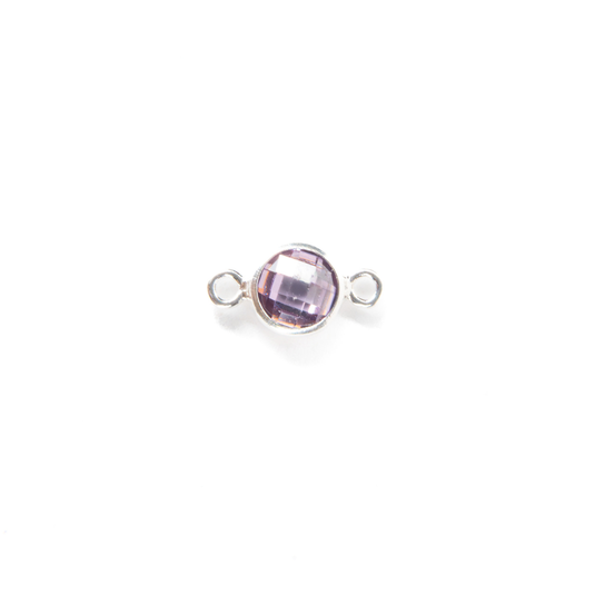 3mm CZ Birthstone Connecters - Sterling Silver
