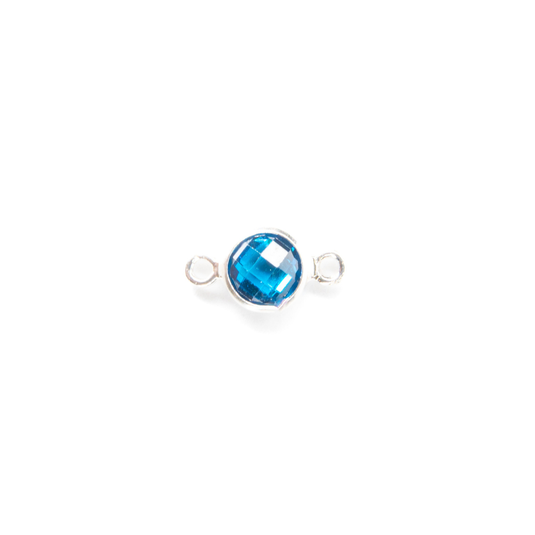 3mm CZ Birthstone Connecters - Sterling Silver