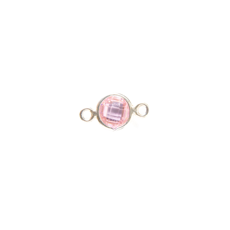 Load image into Gallery viewer, 3mm CZ Birthstone Connecters - Sterling Silver

