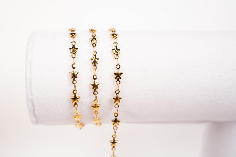 Load image into Gallery viewer, Celine - 18K Gold PVD Star Connector Chain
