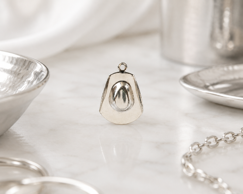 Load image into Gallery viewer, Cowboy Hat Charm - Sterling Silver
