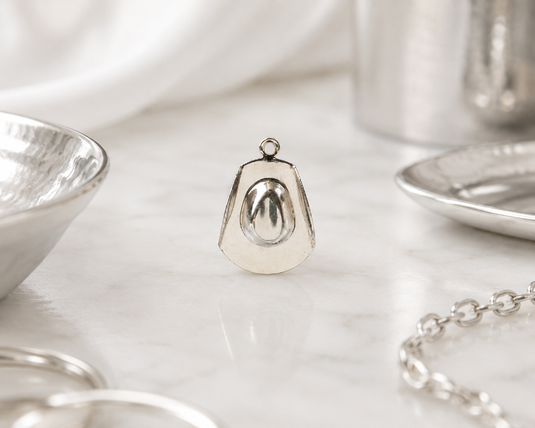 Cowboy Hat Charm - Sterling Silver