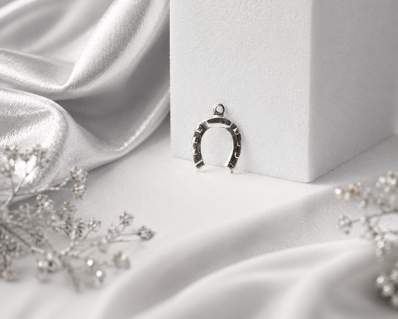 Load image into Gallery viewer, Horseshoe Charm - Sterling Silver
