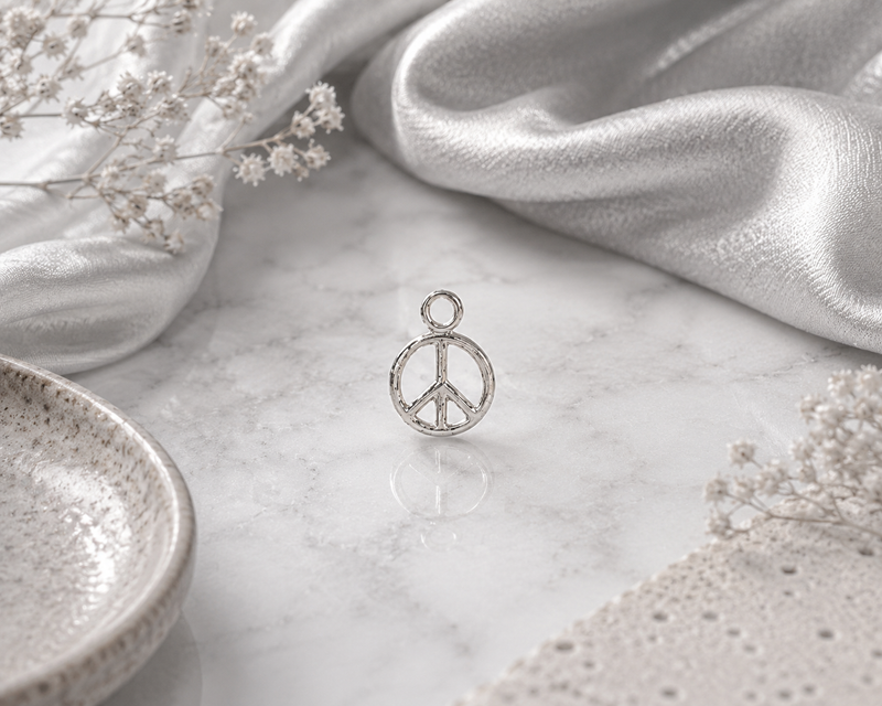 Load image into Gallery viewer, Peace Charm - Sterling Silver
