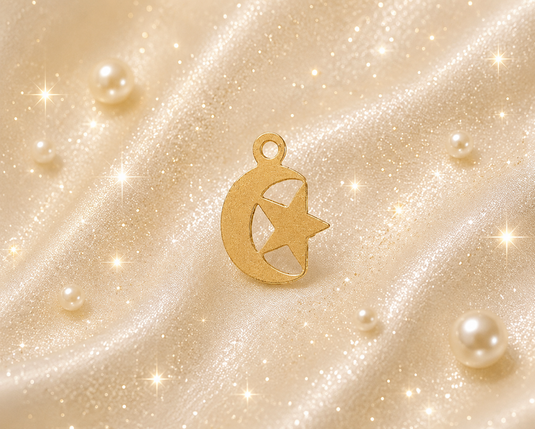 Moon Star Charm - 14K Gold Filled (Yellow)