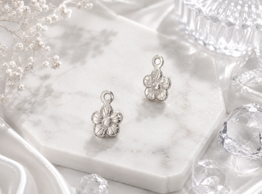 Charm Flor - Plata de Ley 