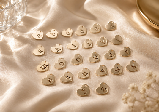 Heart Letter Charm - 14K Gold Filled (Yellow)