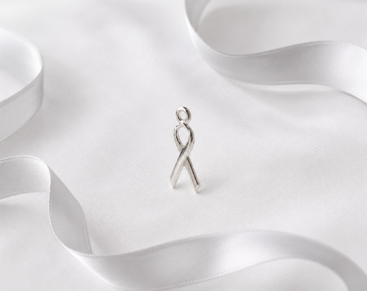 Ribbon Charm - Sterling Silver