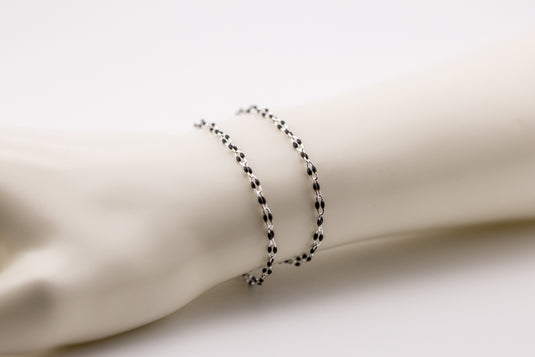 Cole - Sterling Silver Enamel (Black)