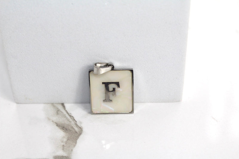 Load image into Gallery viewer, Marble Letter Frame Charms - Silver Plated
