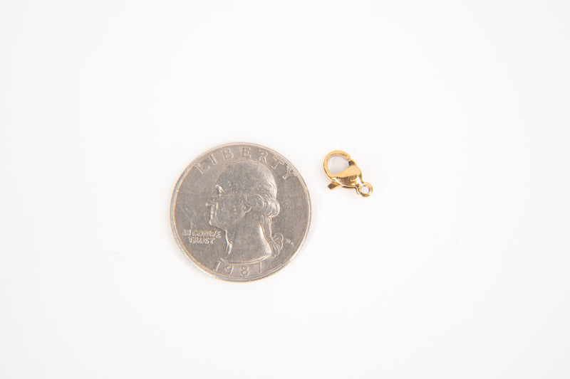 Cargue la imagen en el visor de la galería, 10mm Lobster Clasp - 18K Gold PVD Stainless Steel
