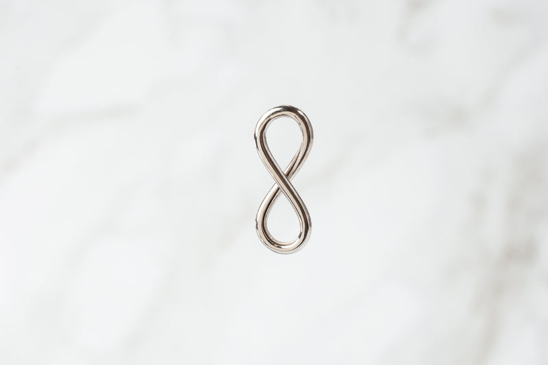 Load image into Gallery viewer, Figure 8 Connector Link - 14K Solid Gold (White)
