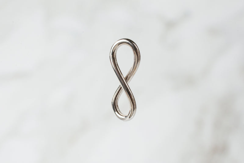 Load image into Gallery viewer, Figure 8 Connector Link - 14K Solid Gold (White)

