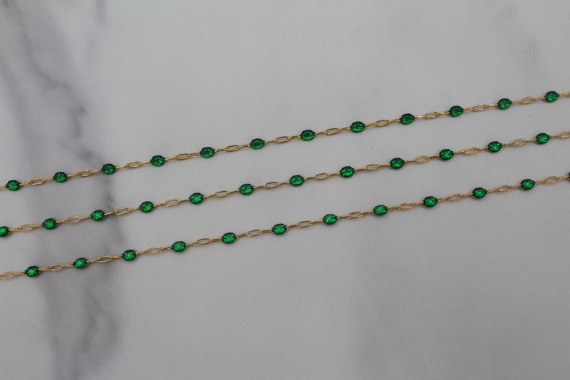 Load image into Gallery viewer, Dublin  - Gold Filled Enamel (Emerald Green)
