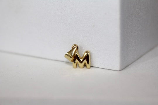 Load image into Gallery viewer, Bubble Letter Charms - Gold Plated
