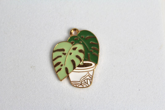 Monstera Charm - Gold Plated