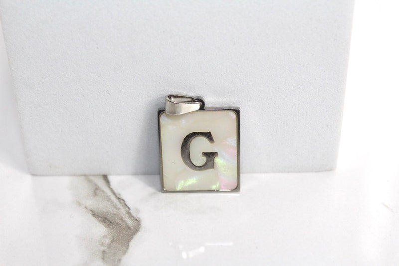 Load image into Gallery viewer, Marble Letter Frame Charms - Silver Plated
