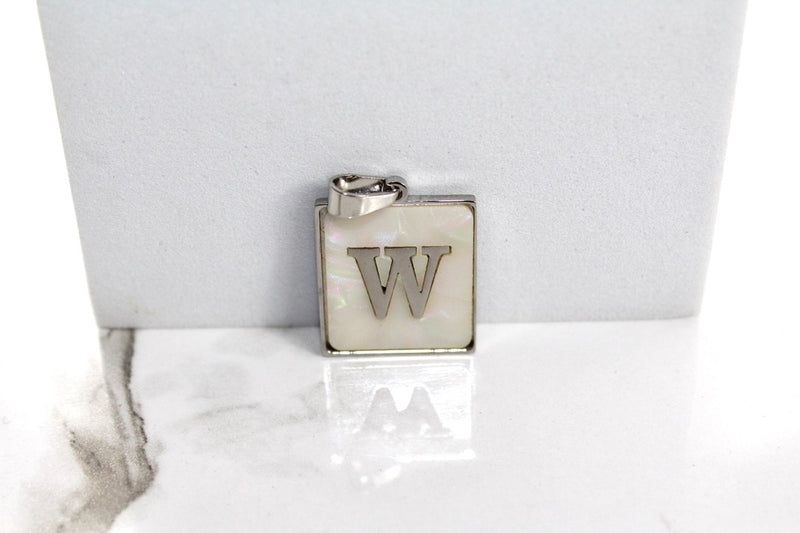 Load image into Gallery viewer, Marble Letter Frame Charms - Silver Plated
