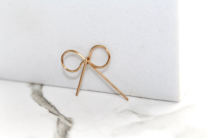 Smooth Wire Bow Connector - 14K Gold Filled