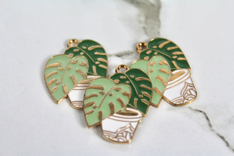 Load image into Gallery viewer, Monstera Charm - Gold Plated
