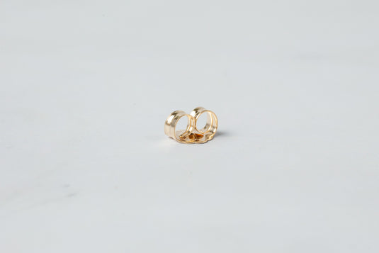 Friction Push Back Earring - 14K Solid Gold (Yellow)