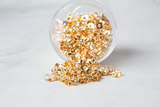 Friction Push Back Earring - 14K Solid Gold (Yellow)