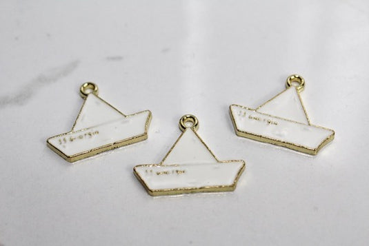 Origami Hat Charm - Gold Plated