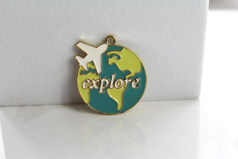 Load image into Gallery viewer, Explore Earth Charm - Gold Plated
