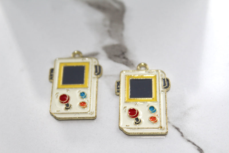 Load image into Gallery viewer, Retro Game Device Charm - Gold Plated
