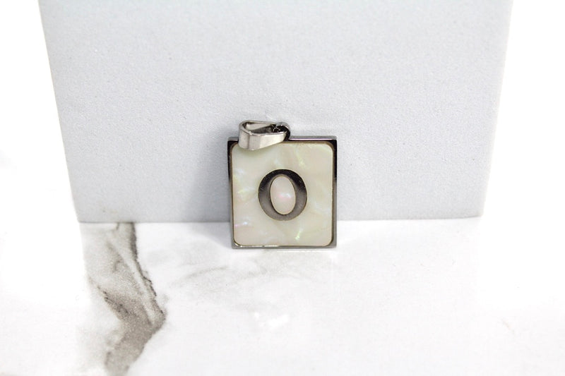 Load image into Gallery viewer, Marble Letter Frame Charms - Silver Plated
