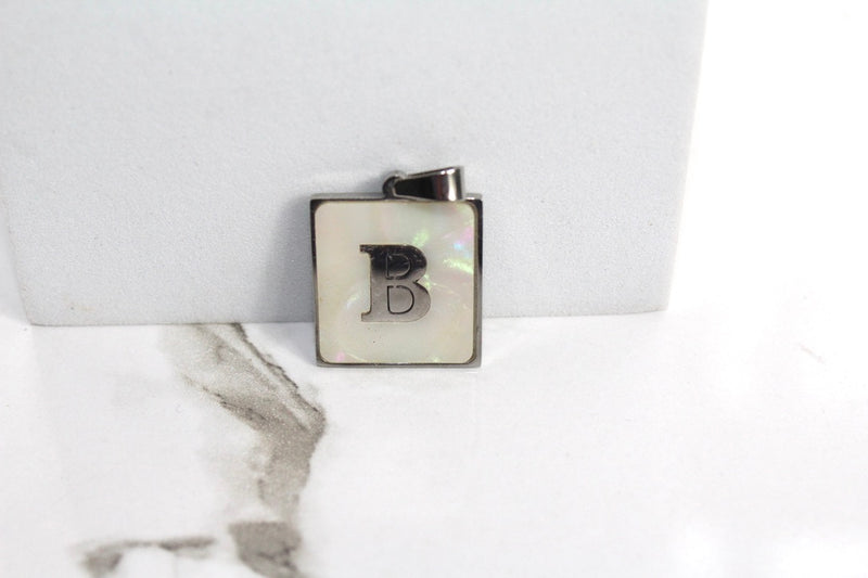 Load image into Gallery viewer, Marble Letter Frame Charms - Silver Plated
