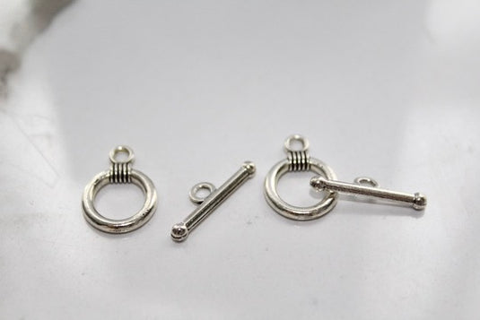 Simple Toggle Clasp - Silver Plated