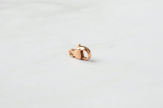Pear Shaped Jump Ring Trigger Lobster Clasp - 14K Solid Gold (Rose)
