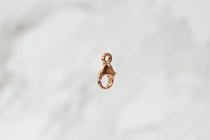 Load image into Gallery viewer, Pear Shaped Jump Ring Trigger Lobster Clasp - 14K Solid Gold (Rose)
