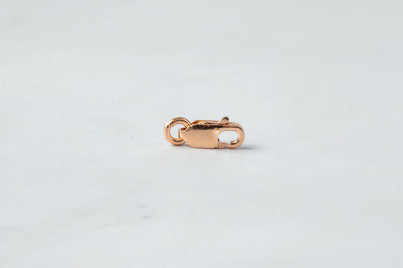 Load image into Gallery viewer, Oval Jump Ring Trigger Lobster Clasp - 14K Solid Gold (Rose)
