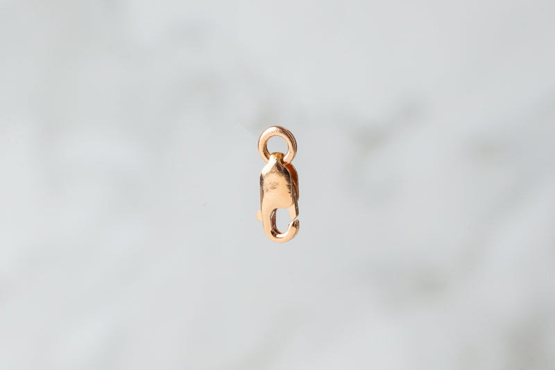 Load image into Gallery viewer, Oval Jump Ring Trigger Lobster Clasp - 14K Solid Gold (Rose)
