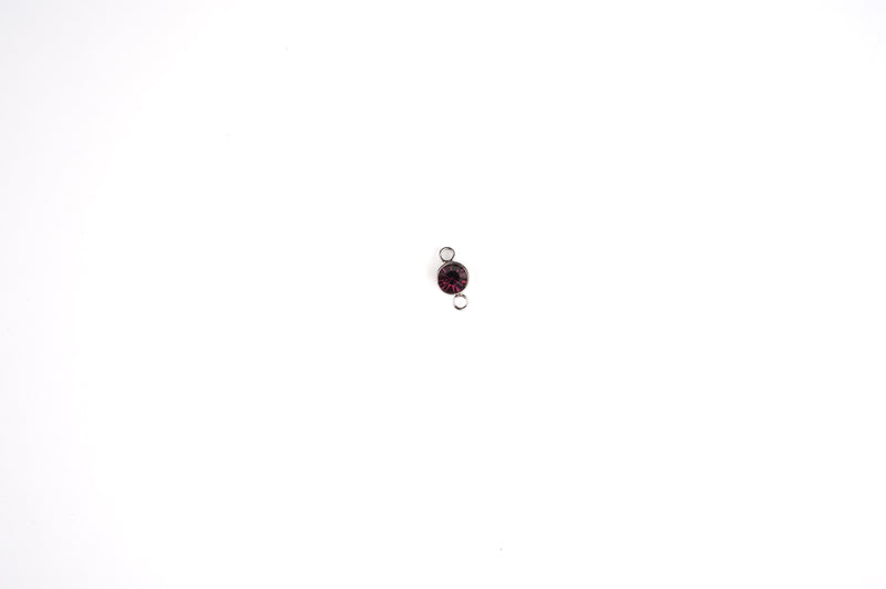Load image into Gallery viewer, 3mm 18K Gold PVD Stainless Steel Birthstone Connector
