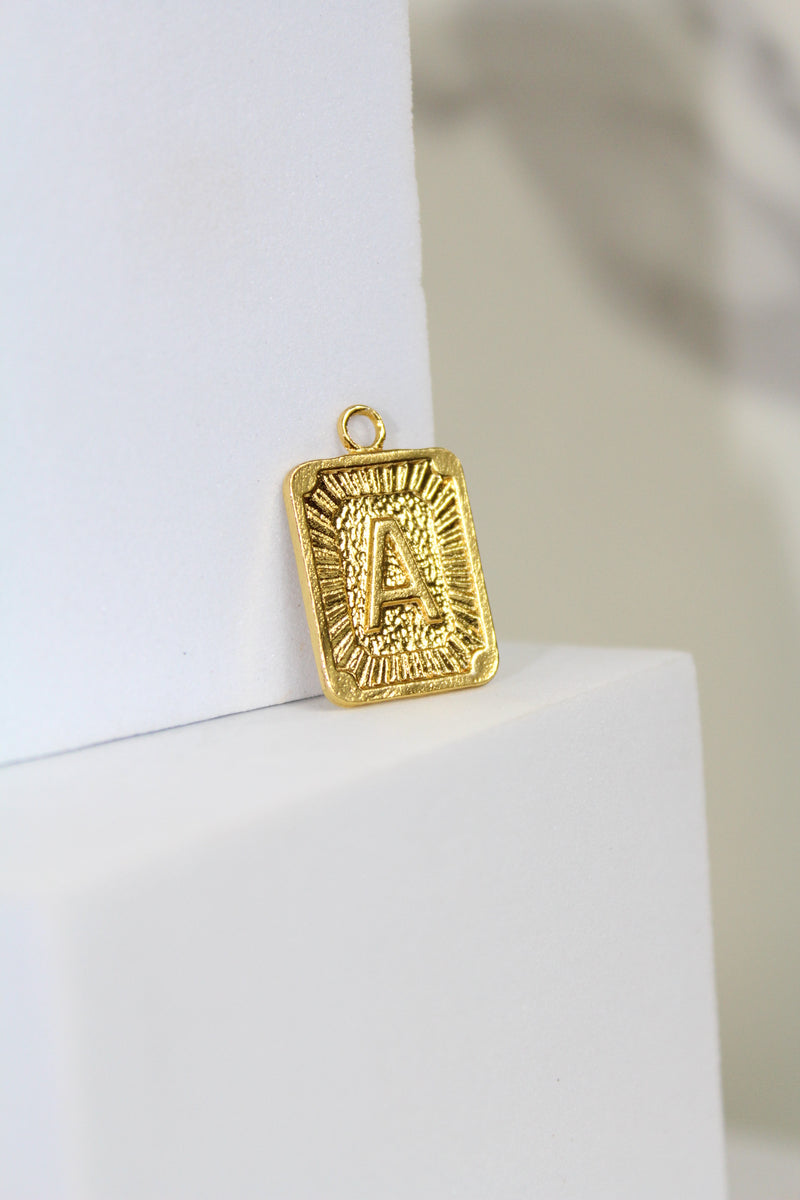 Load image into Gallery viewer, Framed Letter Charm - Gold Plated
