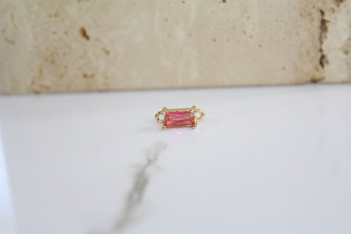 Barbie Baguette Gemstone Connector - (Yellow)