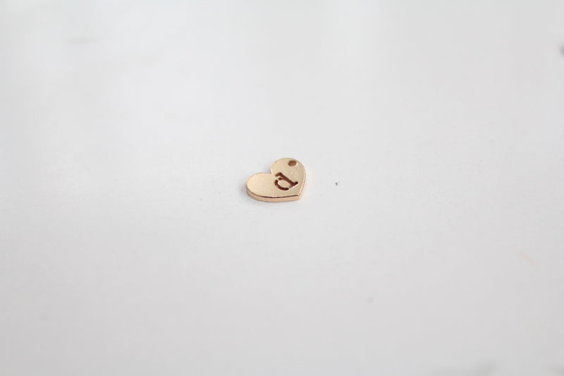 Load image into Gallery viewer, Heart Letter Charm - 14K Gold Filled (Yellow)
