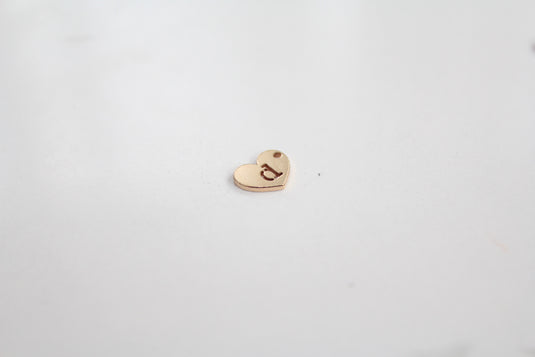 Heart Letter Charm - 14K Gold Filled (Yellow)