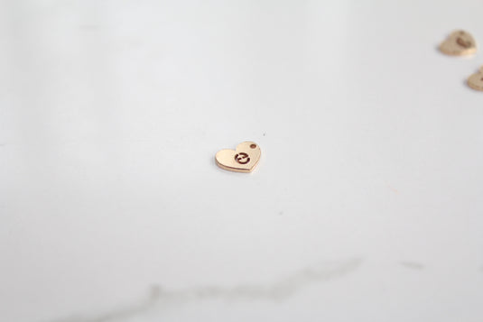 Heart Letter Charm - 14K Gold Filled (Yellow)