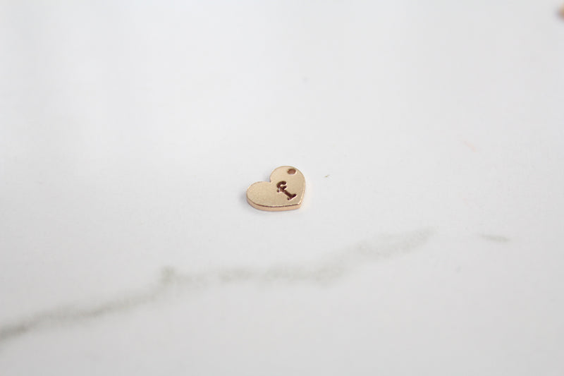 Load image into Gallery viewer, Heart Letter Charm - 14K Gold Filled (Yellow)
