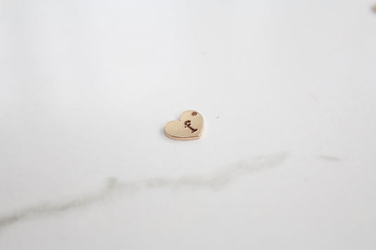 Heart Letter Charm - 14K Gold Filled (Yellow)