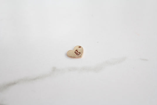 Heart Letter Charm - 14K Gold Filled (Yellow)