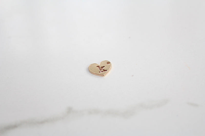 Load image into Gallery viewer, Heart Letter Charm - 14K Gold Filled (Yellow)
