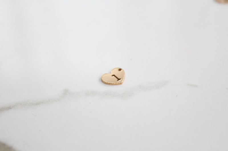 Load image into Gallery viewer, Heart Letter Charm - 14K Gold Filled (Yellow)
