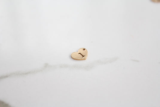 Heart Letter Charm - 14K Gold Filled (Yellow)