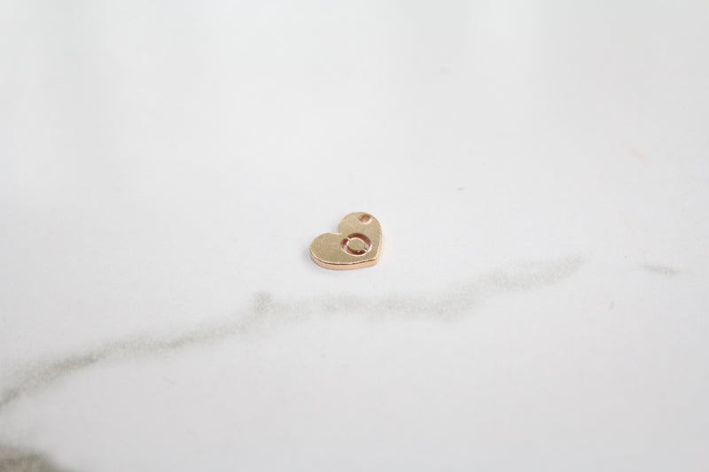 Load image into Gallery viewer, Heart Letter Charm - 14K Gold Filled (Yellow)
