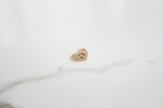 Heart Letter Charm - 14K Gold Filled (Yellow)